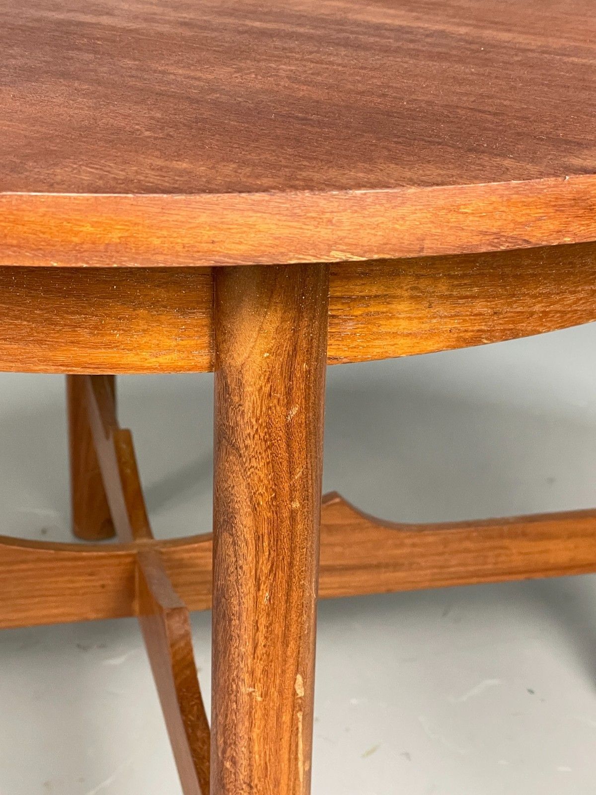 photo buy Vintage Teak Coffee Table 1960s Round Shape Mid Century Eb11509 Mwoo