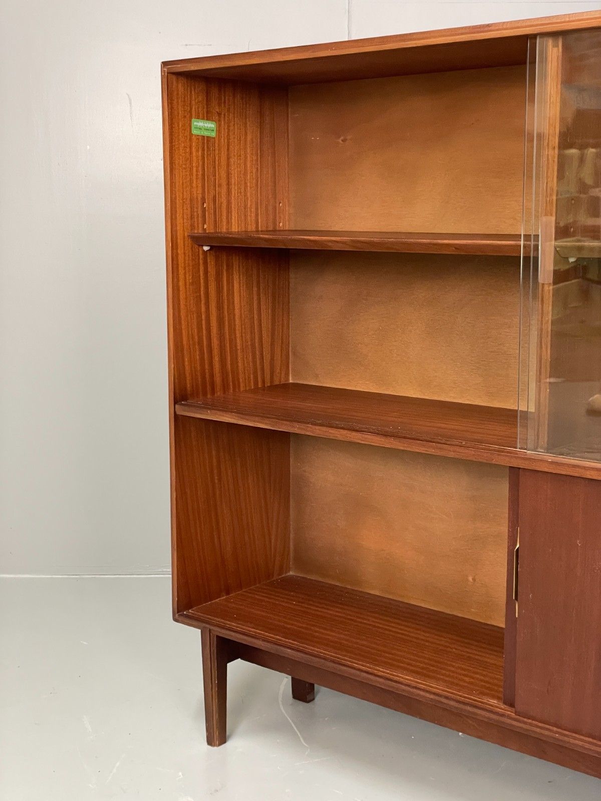 275.0 Vintage 1960s Glazed Cabinet Mid Century Beaver & Tapley Bookcase Eb11536 Mwoo photo