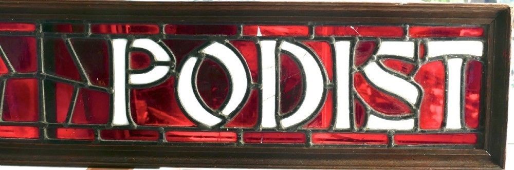 Stained Glass Chiropodist Window Sign photo Home Decor