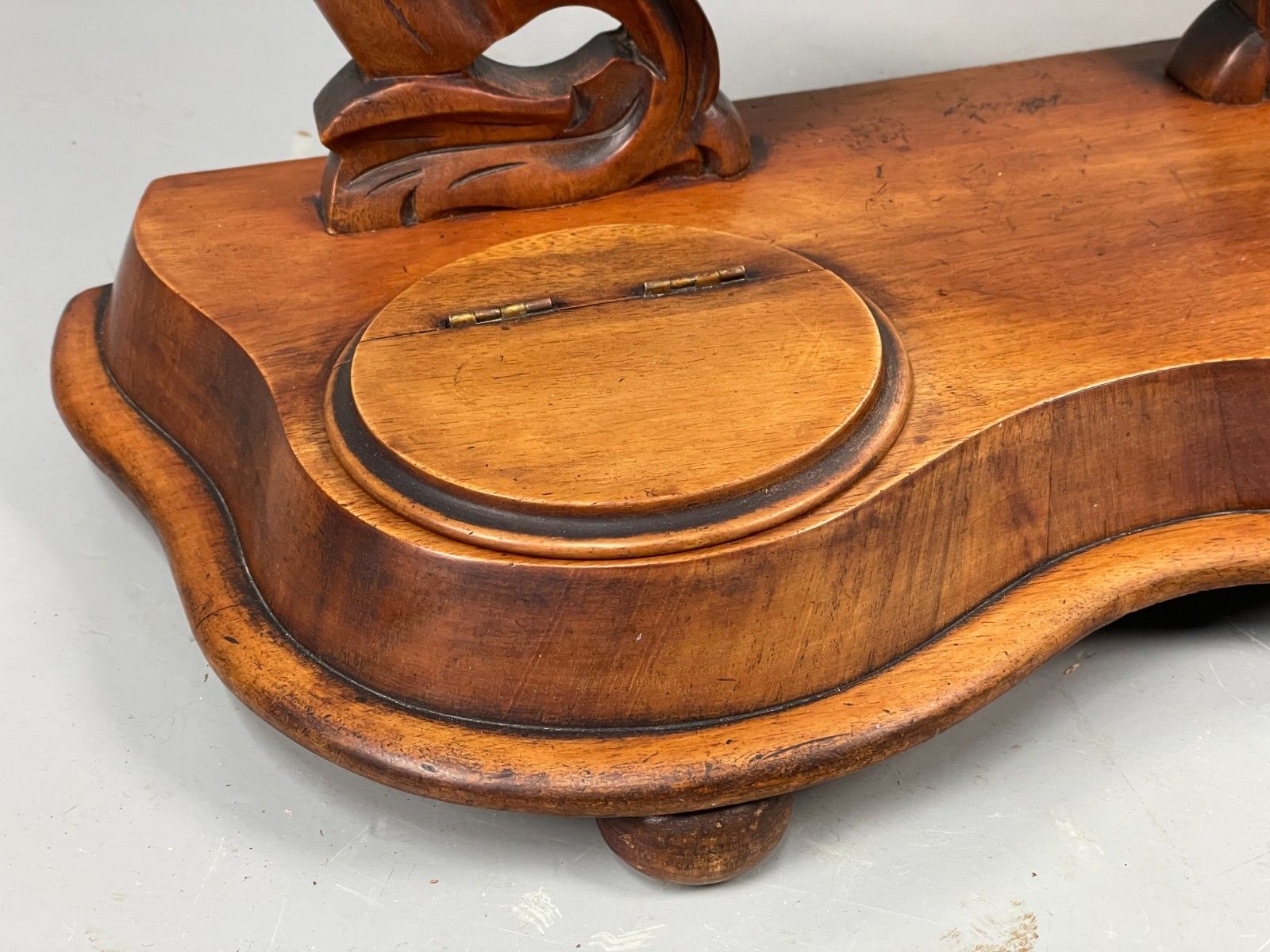 Antique Walnut Swing Mirror Victorian With Trinket Compartments Eb11553 Mwoo photo vinterior