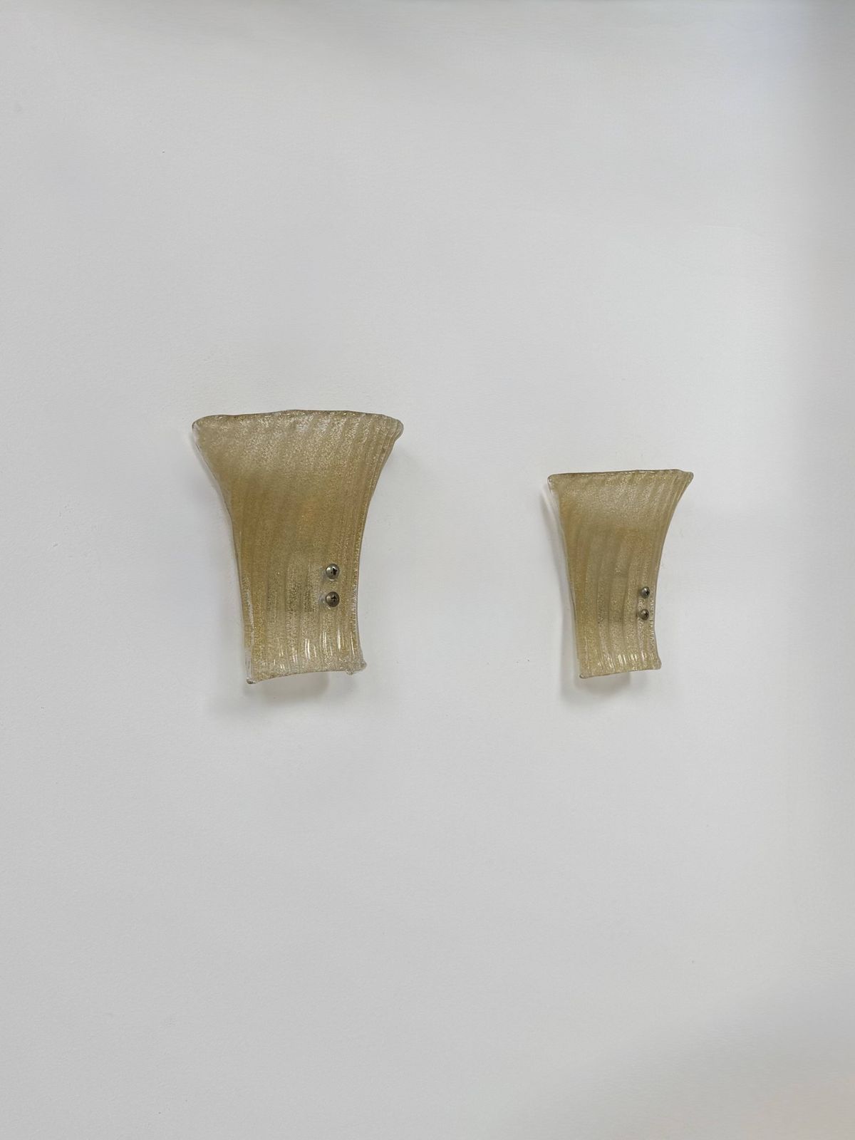 photo furniture Page 1 Of 10 Pair Of Vintage Wall Sconces In Pressed Molded Murano Glass, Italy, 1980