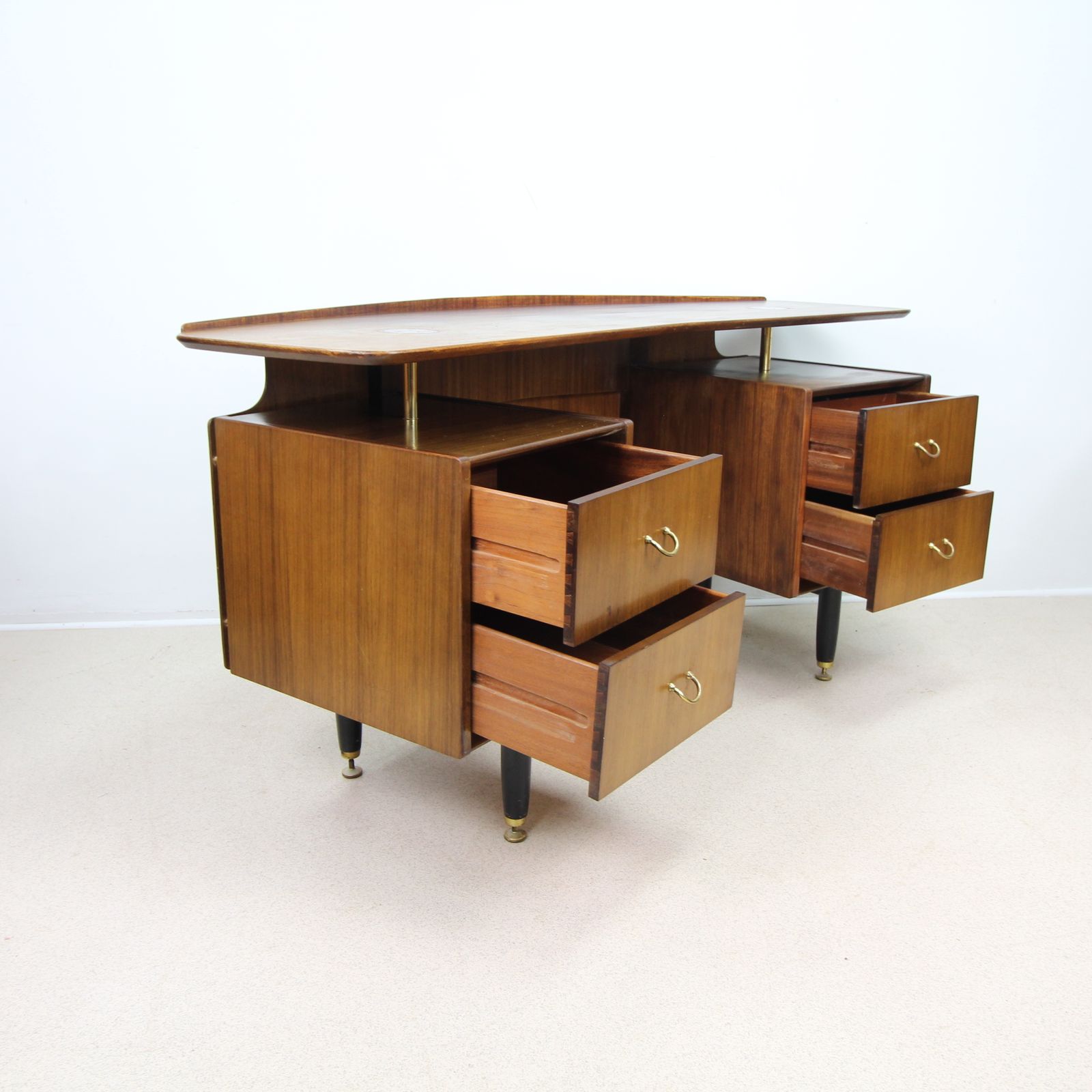 Furniture Mid Century Curved Floating Top Desk By E Gomme G Plan photo