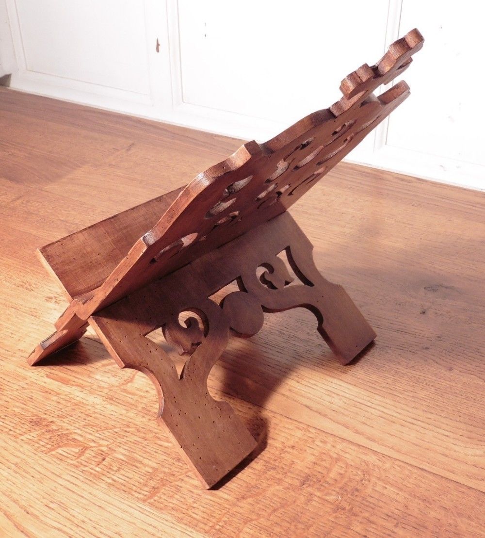 French Cherry Wood Book Rest, Music Stand photo Home Decor