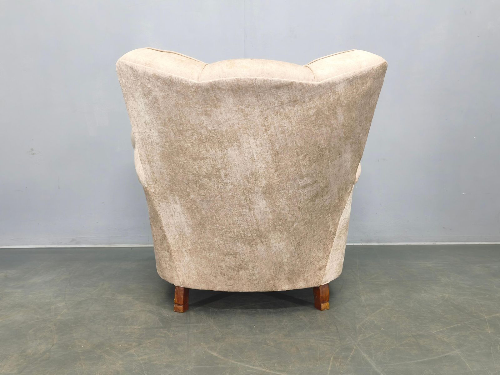 Italian Mid Century Velvet Lounge Armchair, 1950s photo Furniture