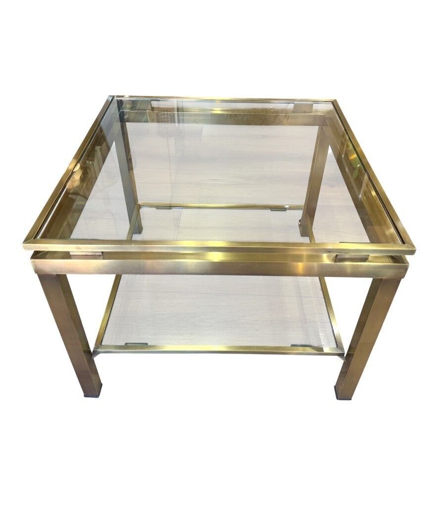 A Pair Of 1970s French Gilt Metal Guy Lefevre Style Side Tables photo buy