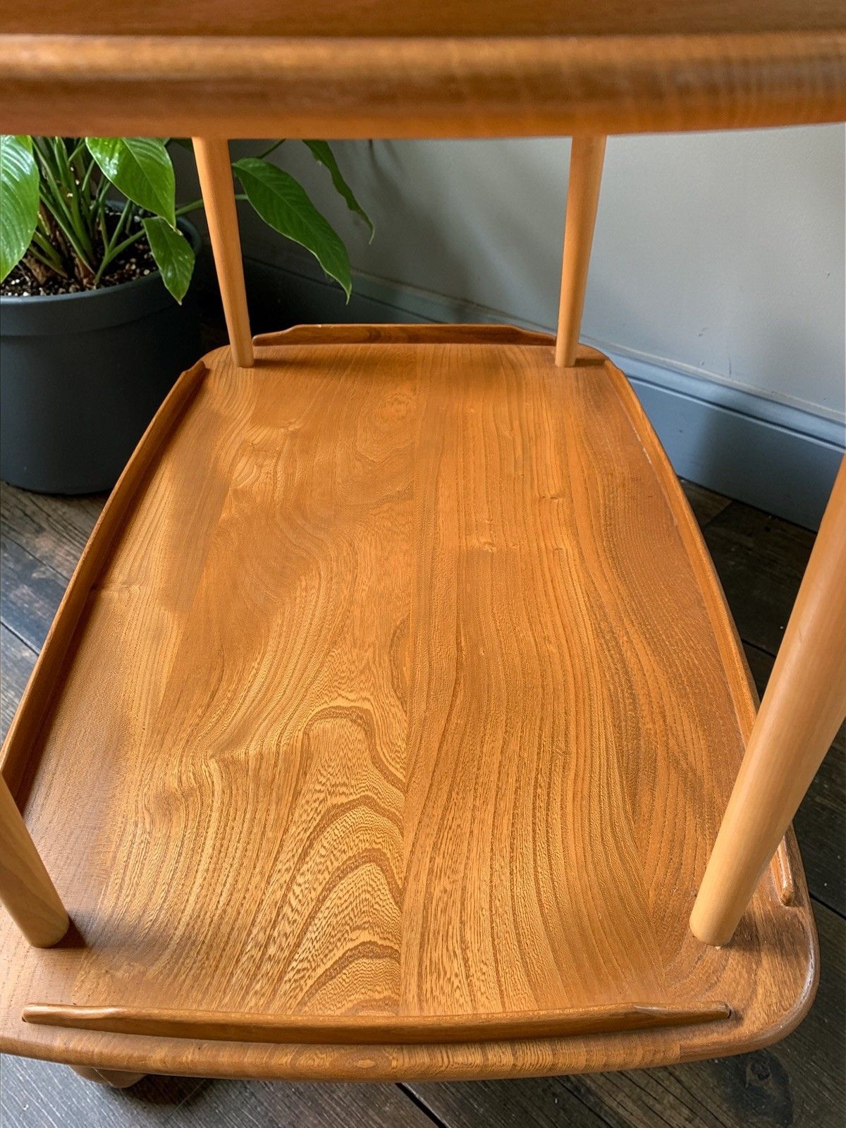 Vintage Mcm Ercol Windsor Model 458 Three Tier  Cart /Trolley – Light Blonde Elm photo buy
