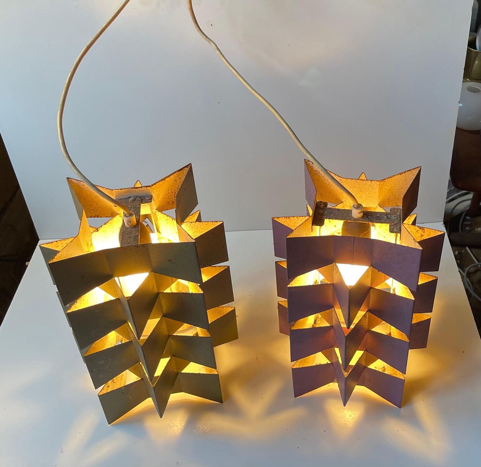 Nordisk Solar Brutalist Pendant Lamps By Anton Fogh Holm & Alfred J. Andersen, 1 photo 817.0