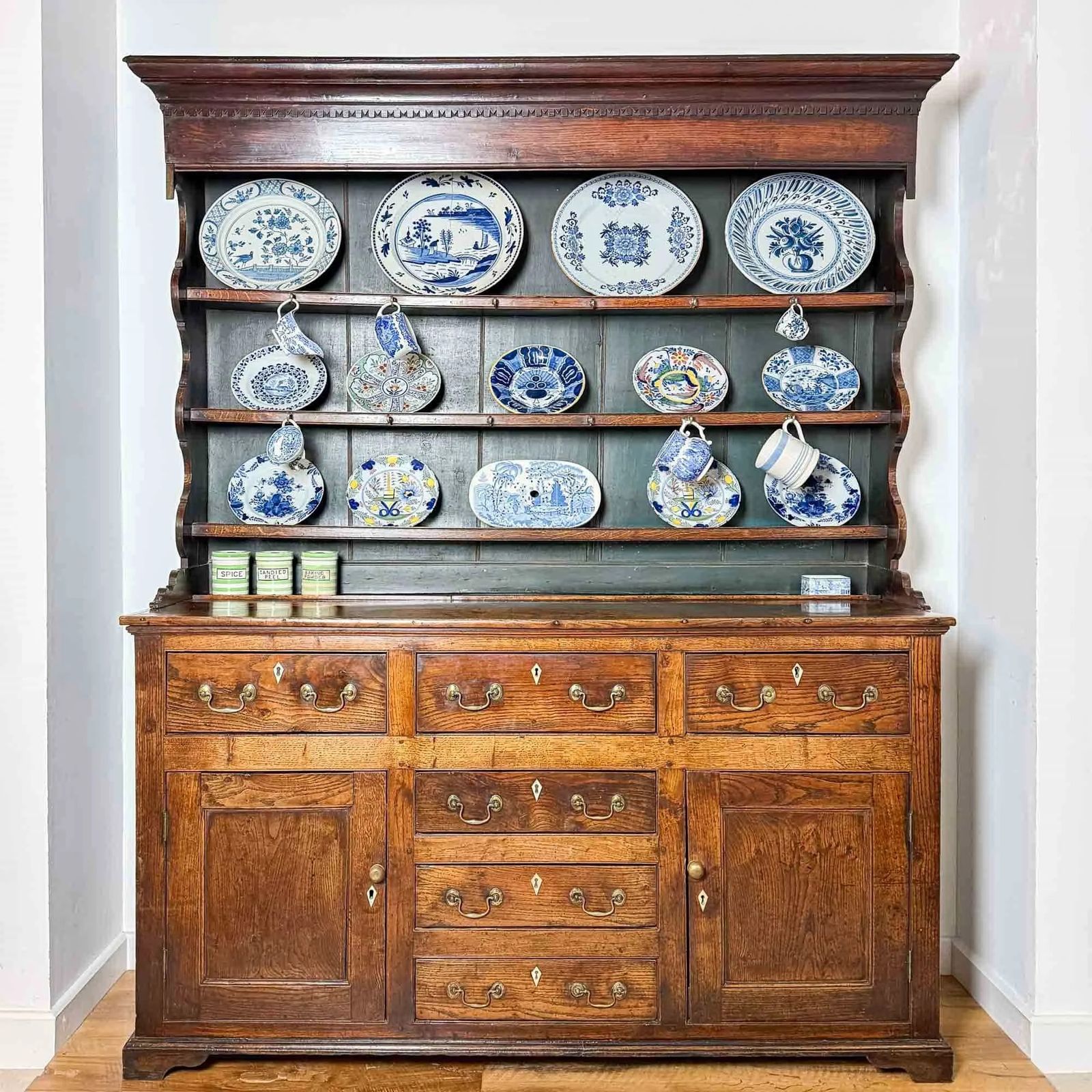 Georgian Elm And Oak Dresser