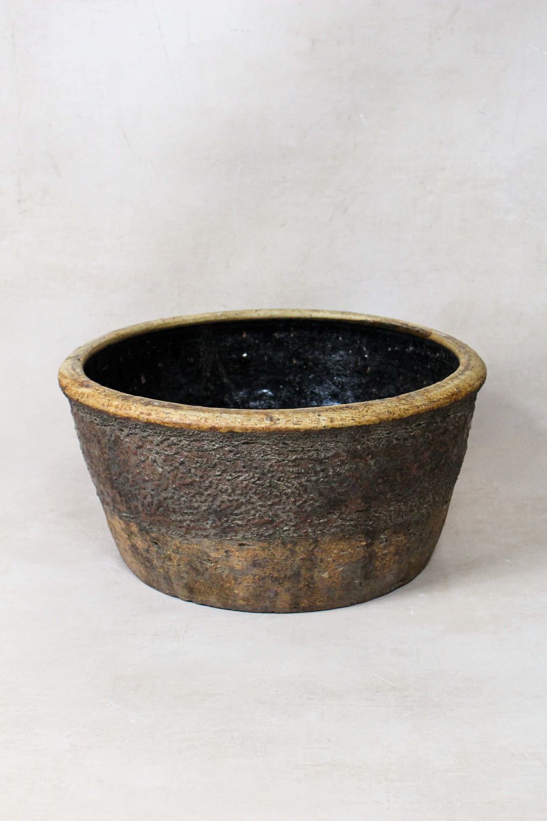 Wabi Sabi Antique Dark Glazed Terracotta Bowl Small  188.3 photo furniture