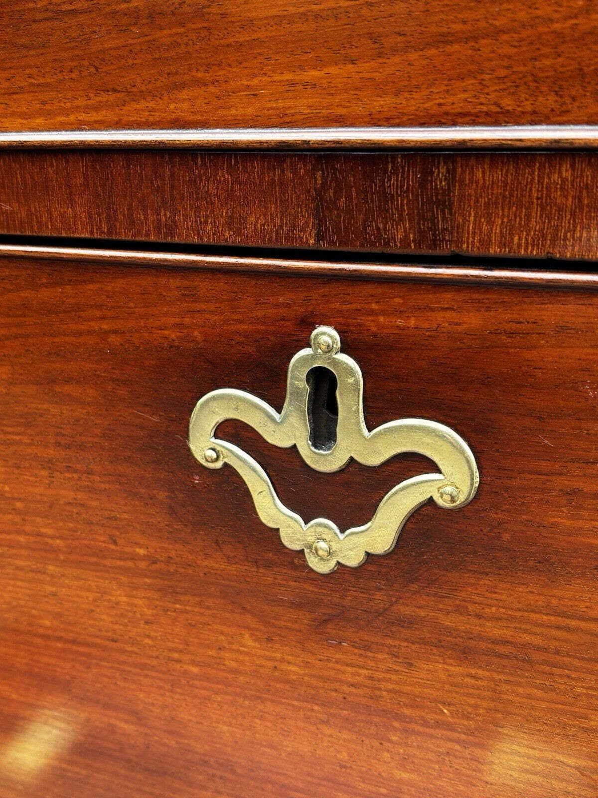 2750.0 George II Mahogany Chest On Chest With Secretaire Desk, Original Handles. photo
