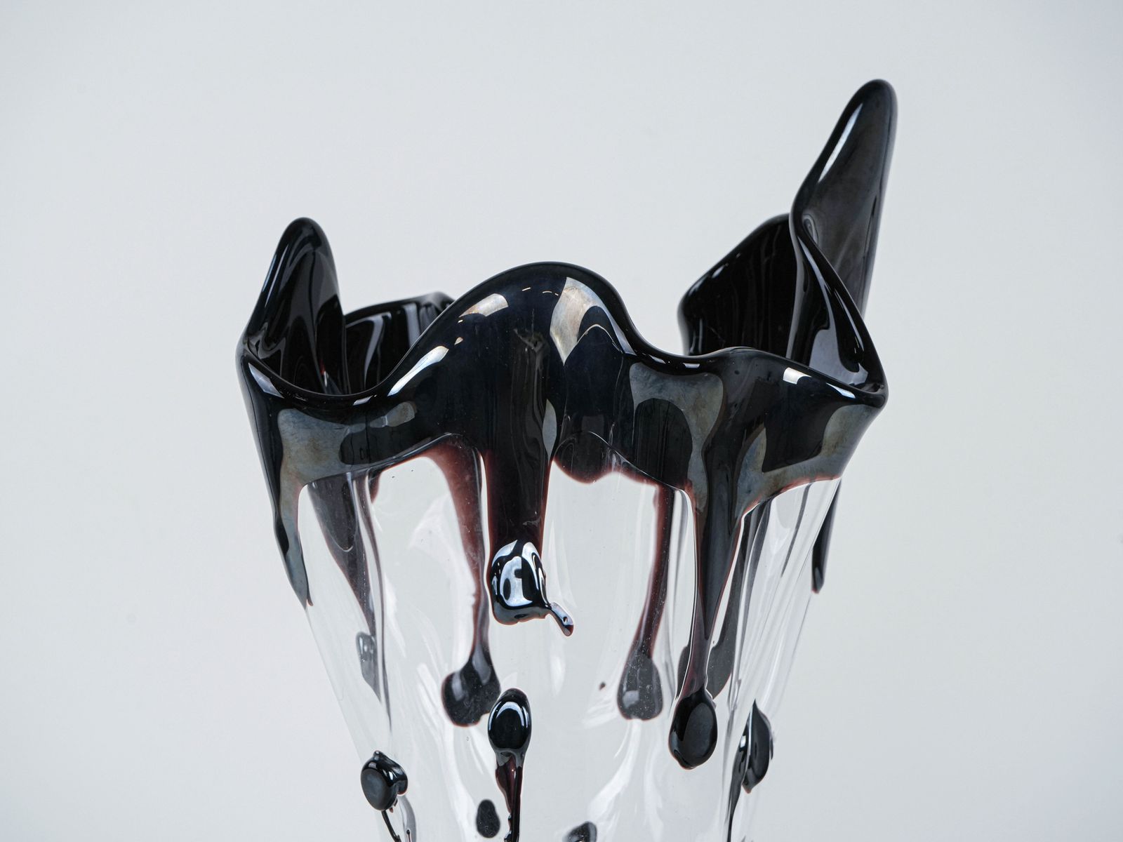 Murano Glazen Vaas, Italiaans Design, Jaren 1960, Vervaardigd In Italië photo Woonaccessoires