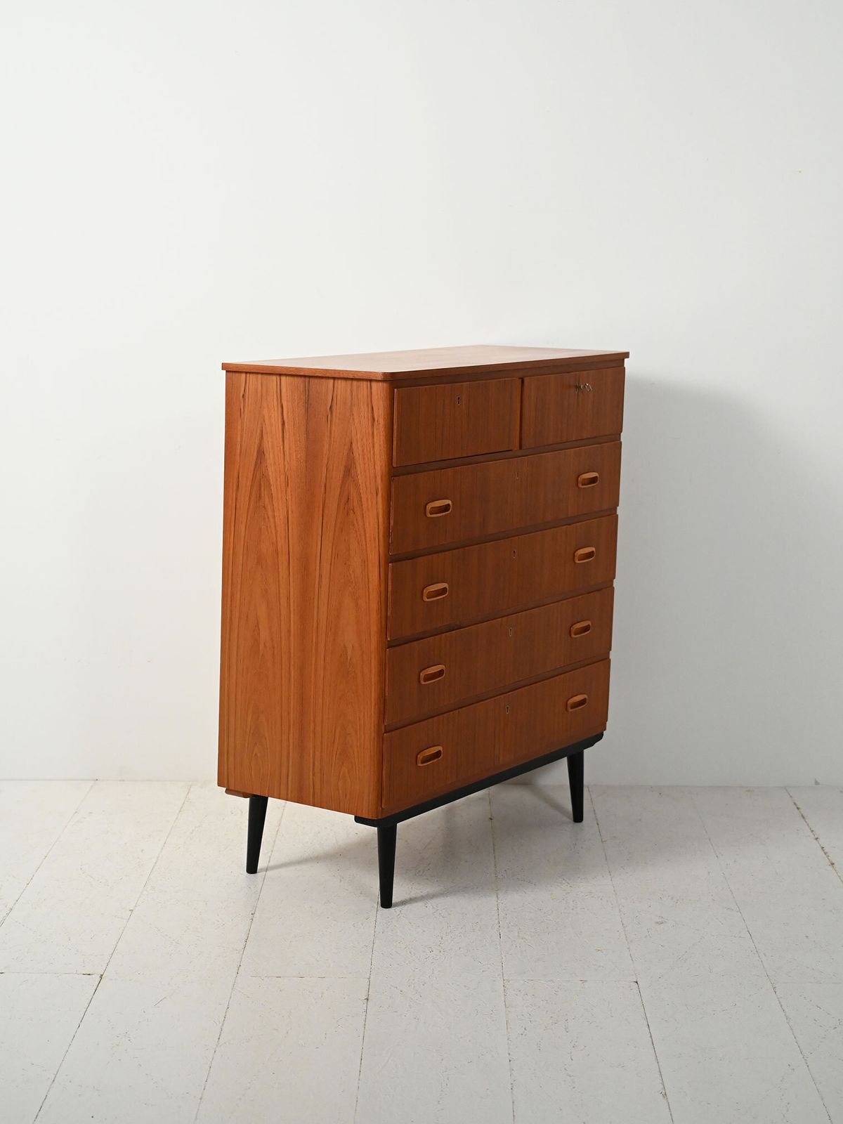Vintage Scandinavian Chest Of Drawers With Double Upper Drawer photo for sale