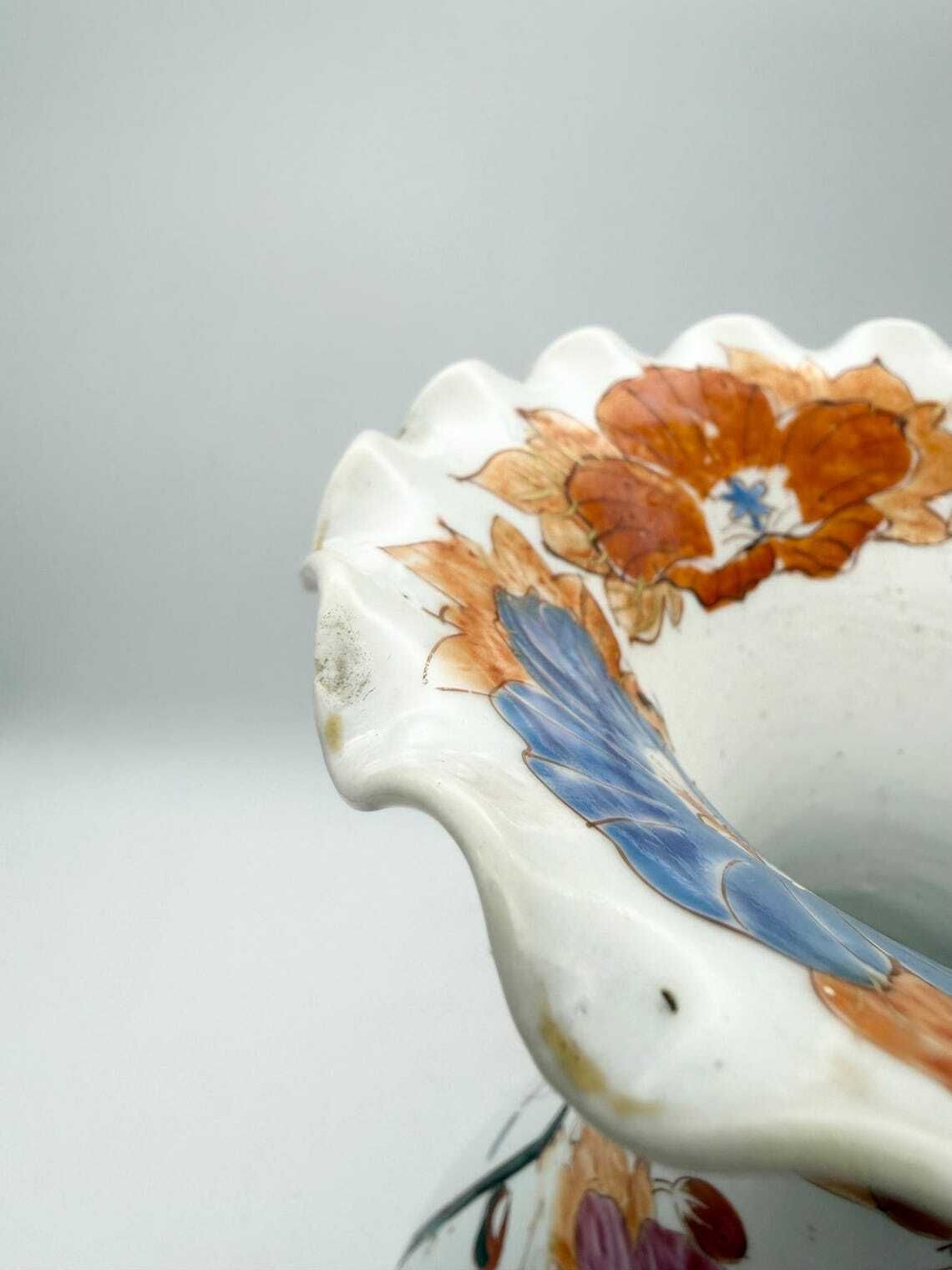 photo buy Antique Japanese Geisha & Samurai Floral Vase Circa 1900