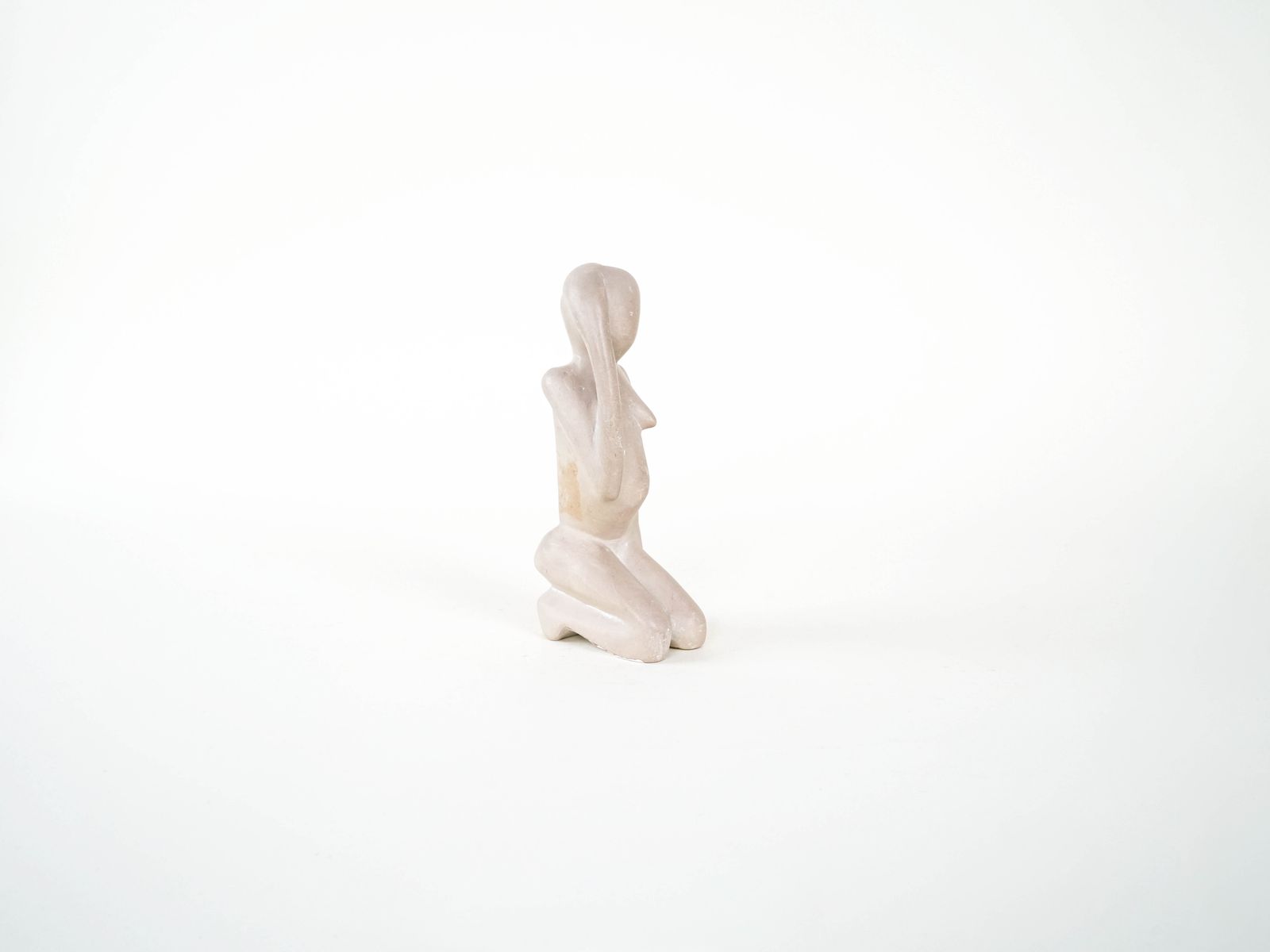 Stone Sculpture Of A Female Figure, Modernist Form, 1980s, Produced In Denmark photo 269.0