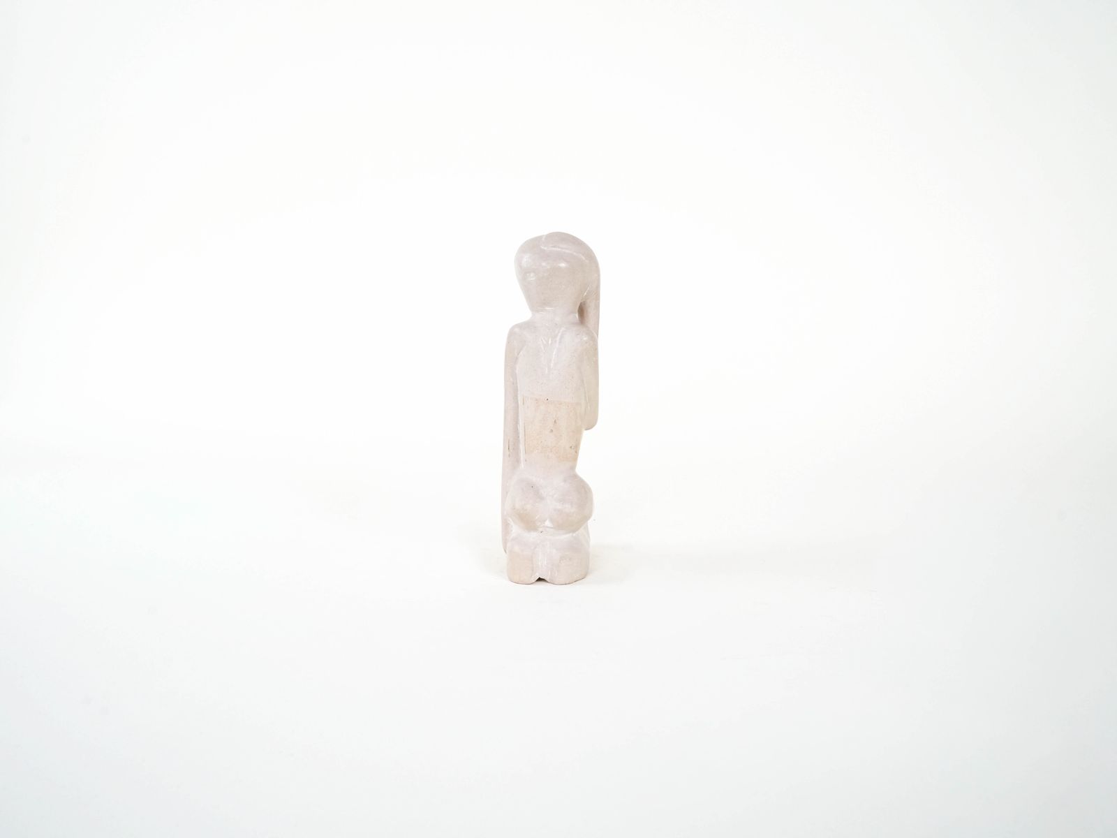 Stone Sculpture Of A Female Figure, Modernist Form, 1980s, Produced In Denmark photo vinterior