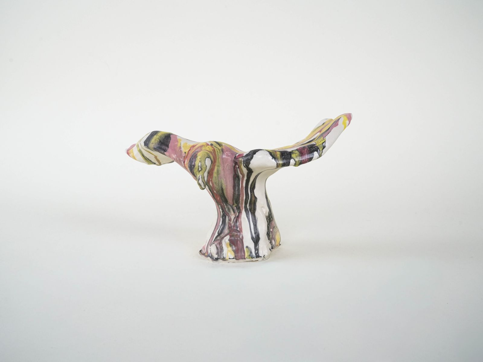 Ceramic Bird Sculpture, Italian Design, 1970s, Manufacturer: F. Ferroni