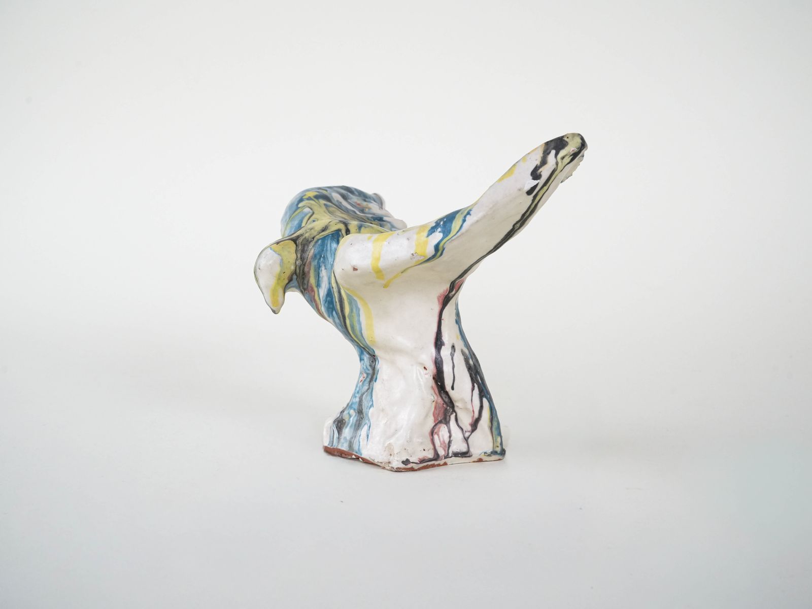 Ceramic Bird Sculpture, Italian Design, 1970s, Manufacturer: F. Ferroni photo Art