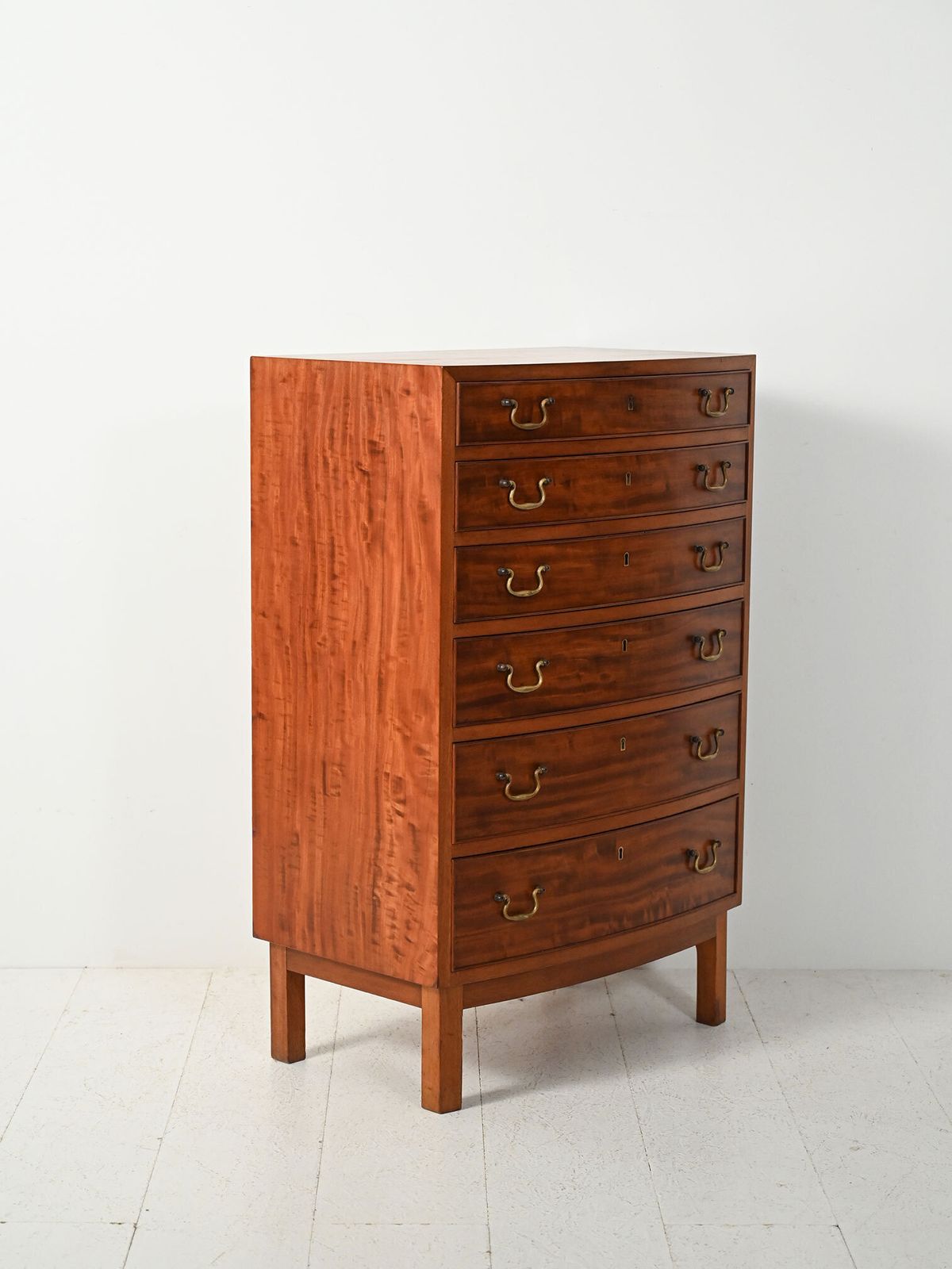 Scandinavian Mahogany Chest Of Drawers With Brass Handles photo Furniture