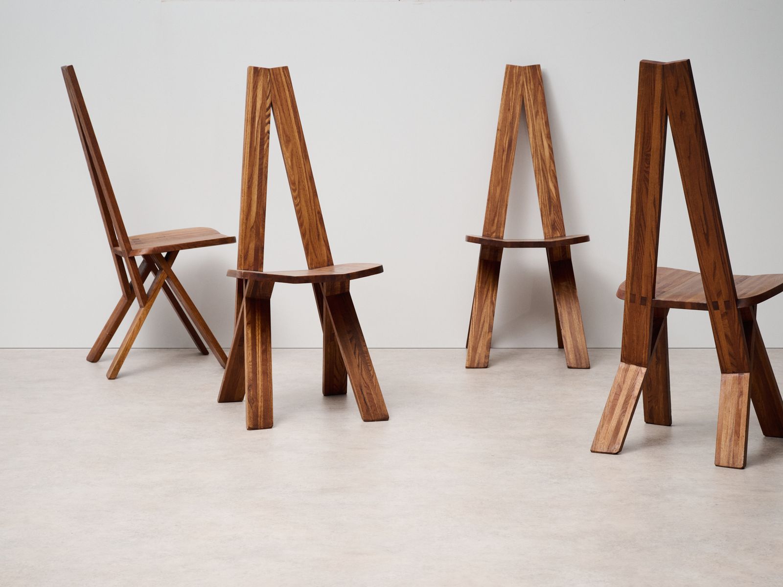 S45 Chairs In Elm By Pierre Chapo, France, 1979, Set Of 4 photo furniture