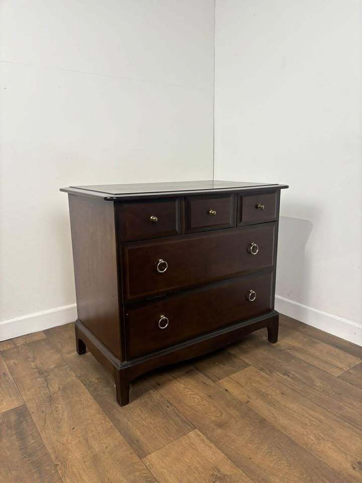 photo for sale Stag Mahogany Five Drawer Combination Chest