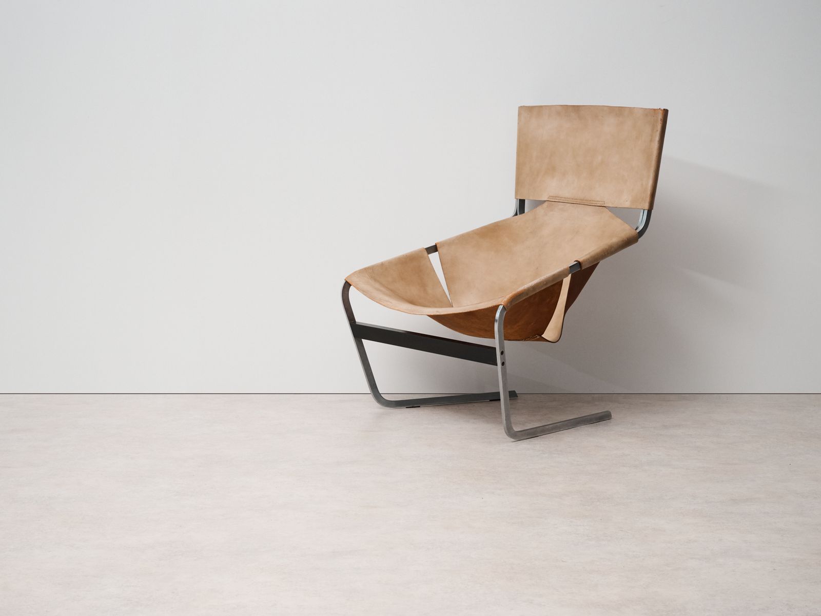 Pierre Paulin For Artifort 'F 444' Easy Chair In Cognac Leather Netherlands, 1960s photo vintage