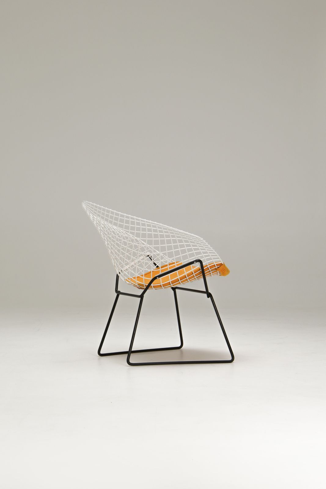 Furniture Diamond Chair   Yellow Seatpad   Harry Bertoia photo