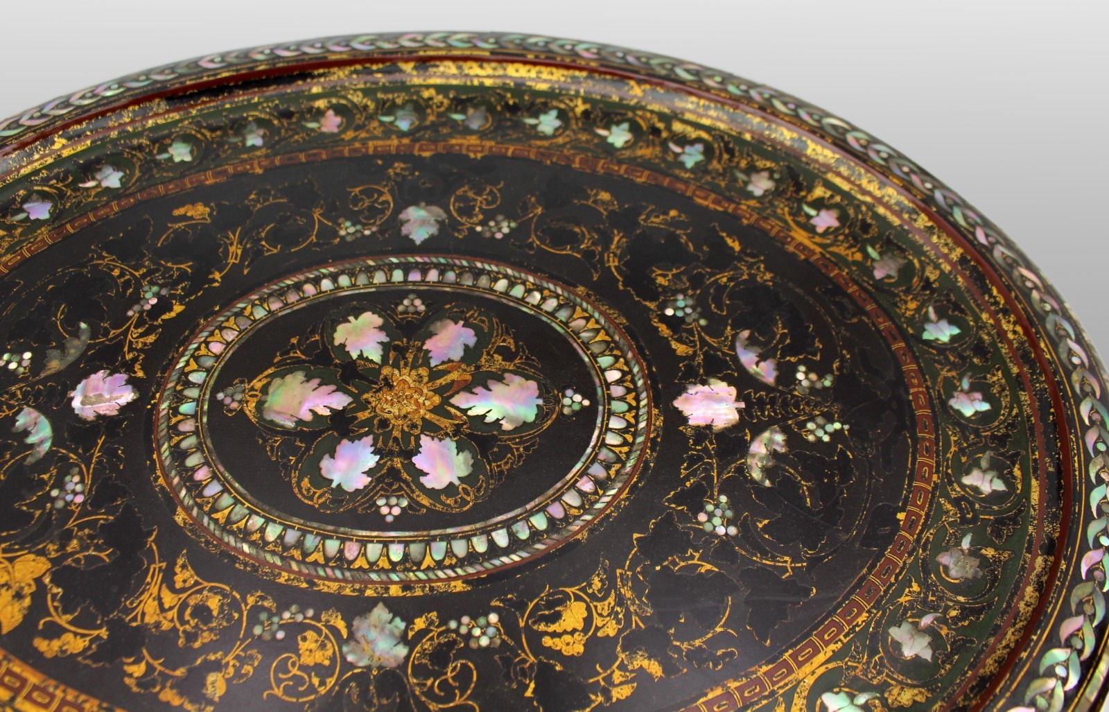photo for sale Victorian Oval Papier Mâché Tray By Benetfink & Co, London, C.1870
