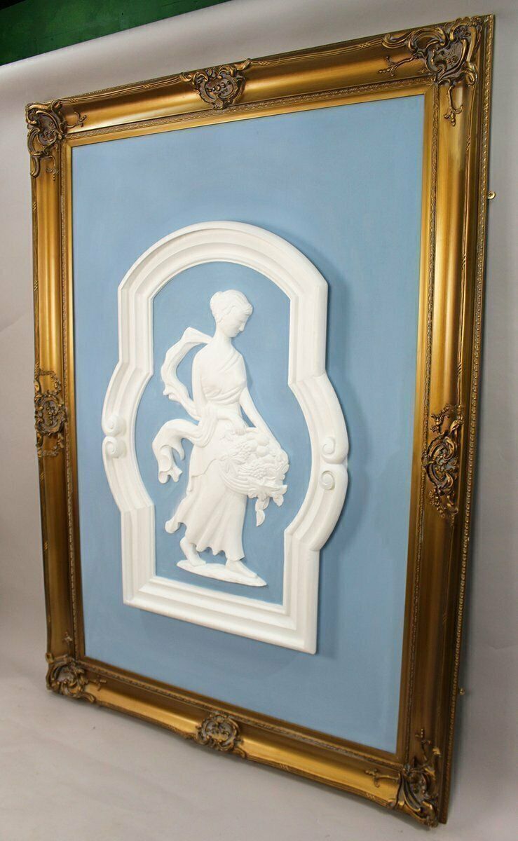 photo furniture Very Large Plaster Panels Set In Gilt Frames, 1920s, Set Of 4