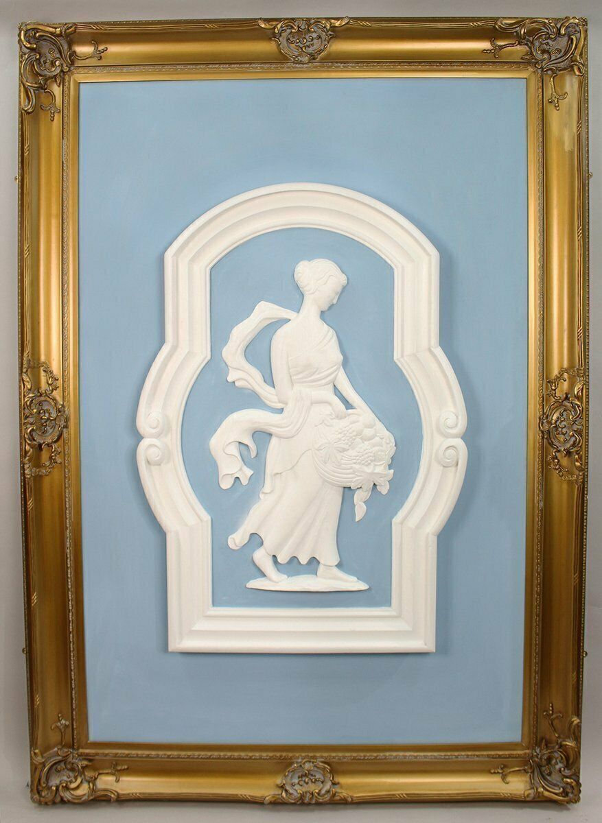 photo vinterior Very Large Plaster Panels Set In Gilt Frames, 1920s, Set Of 4