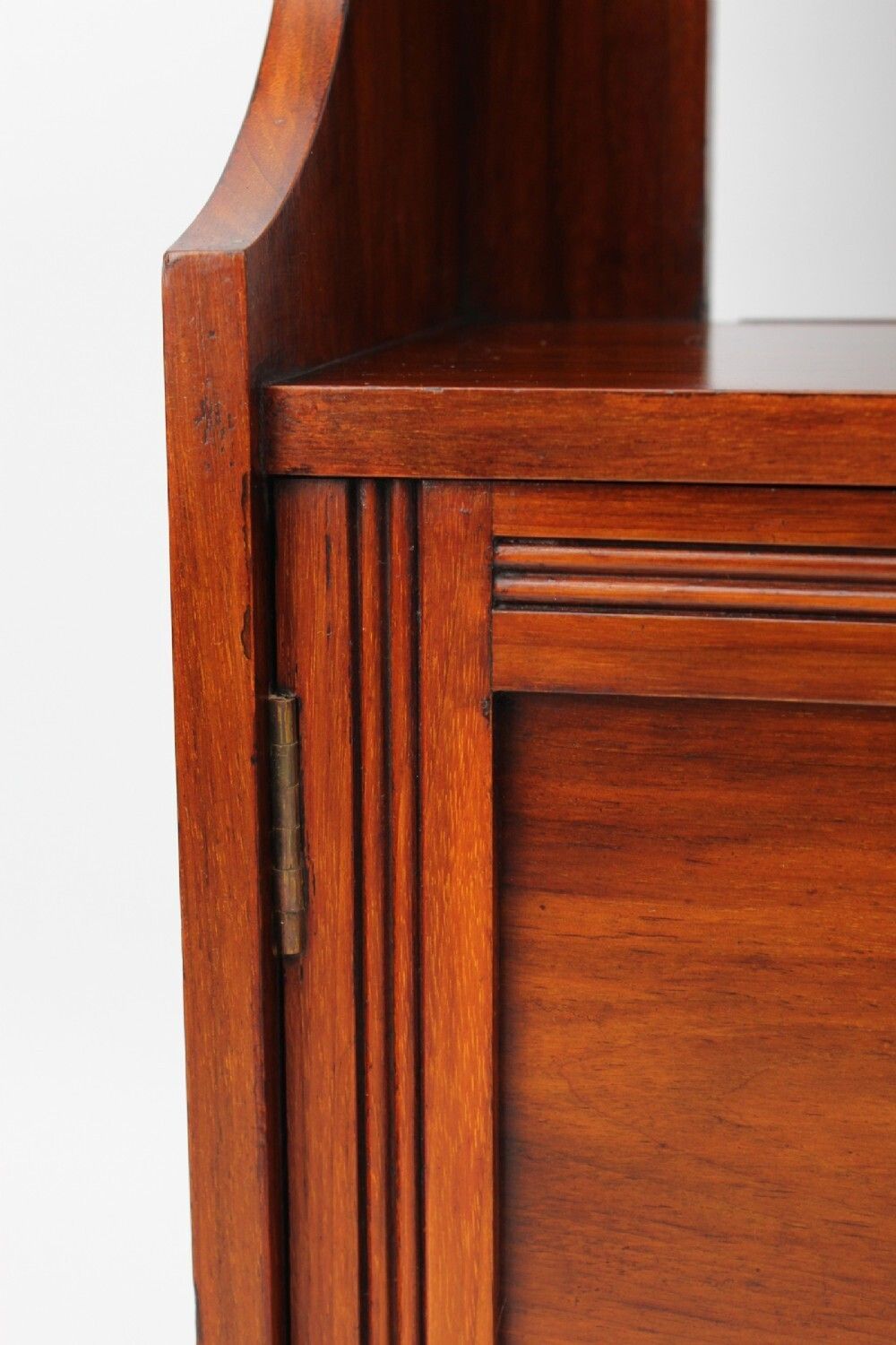 Large Victorian Walnut Hanging Wall Shelf & Cabinet photo buy