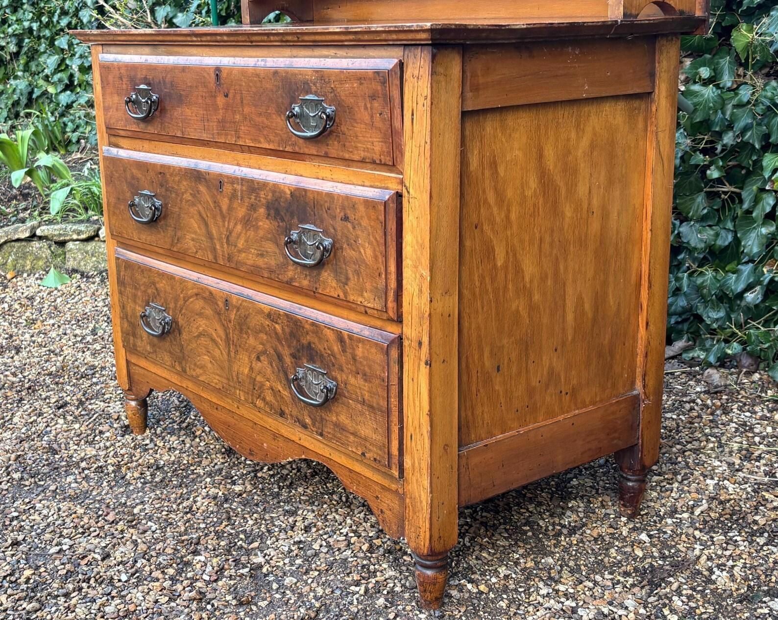 Vintage Edwardian Oak Dressing Chest C.1910s photo vinterior