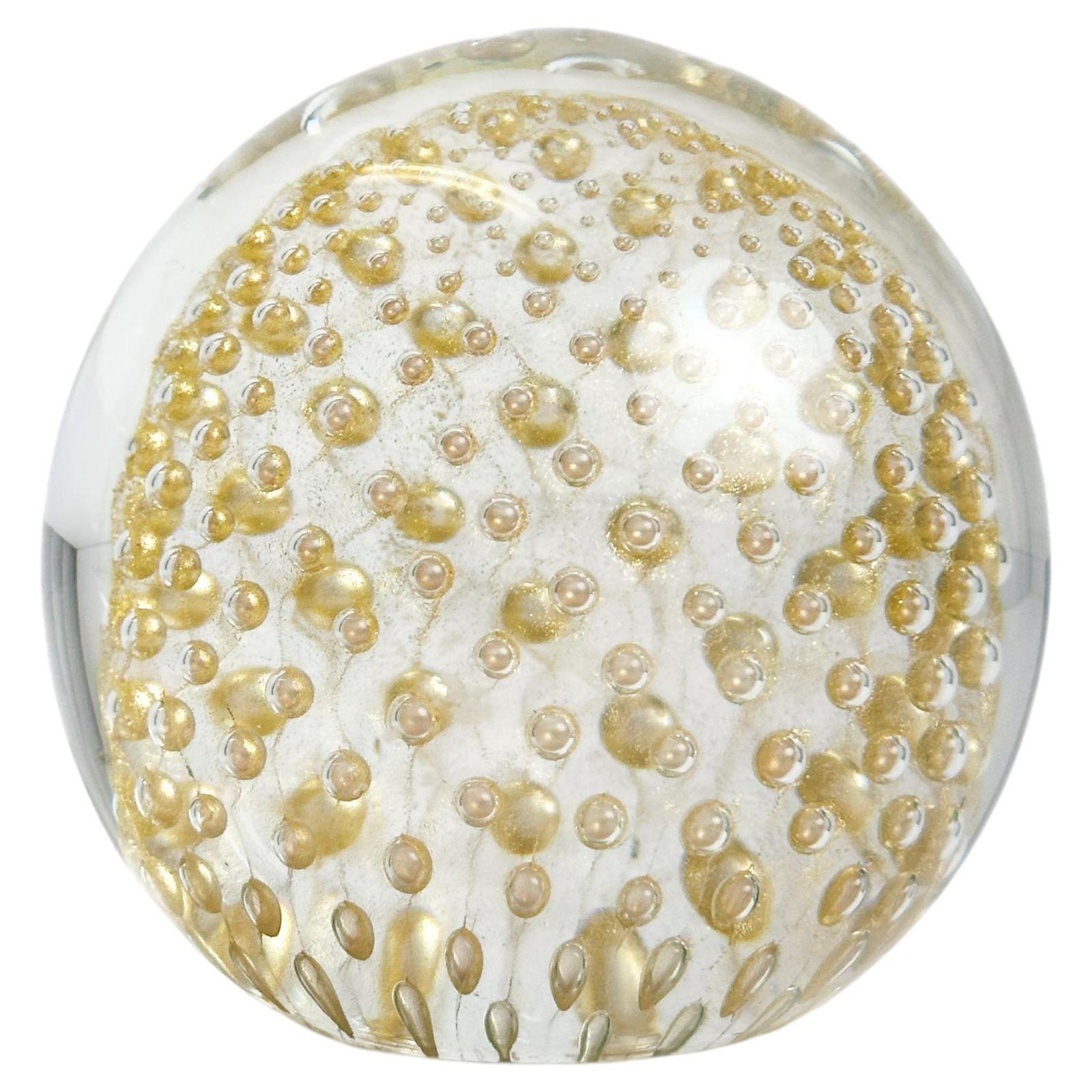 Large Murano Glass Bullicante Paperweight By Cenedese, Italy, 1980s
