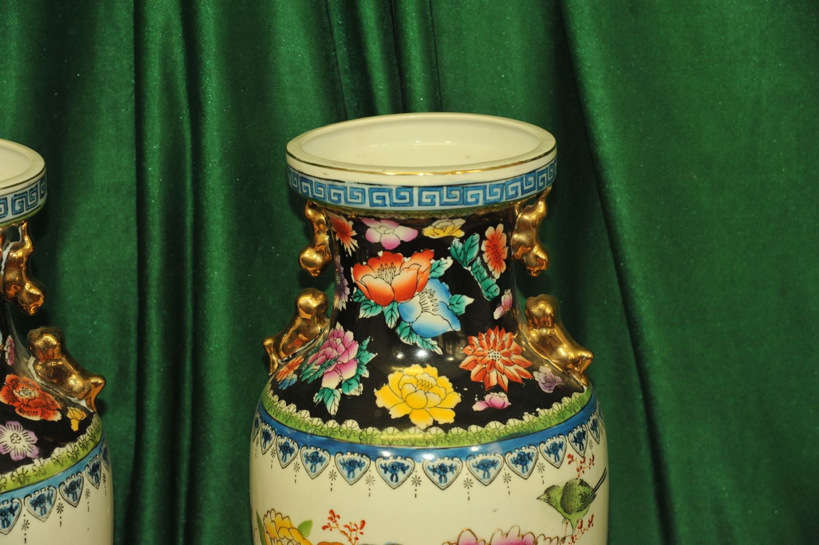 A Pair Of Vintage Chinese Foo Dog Vases photo furniture