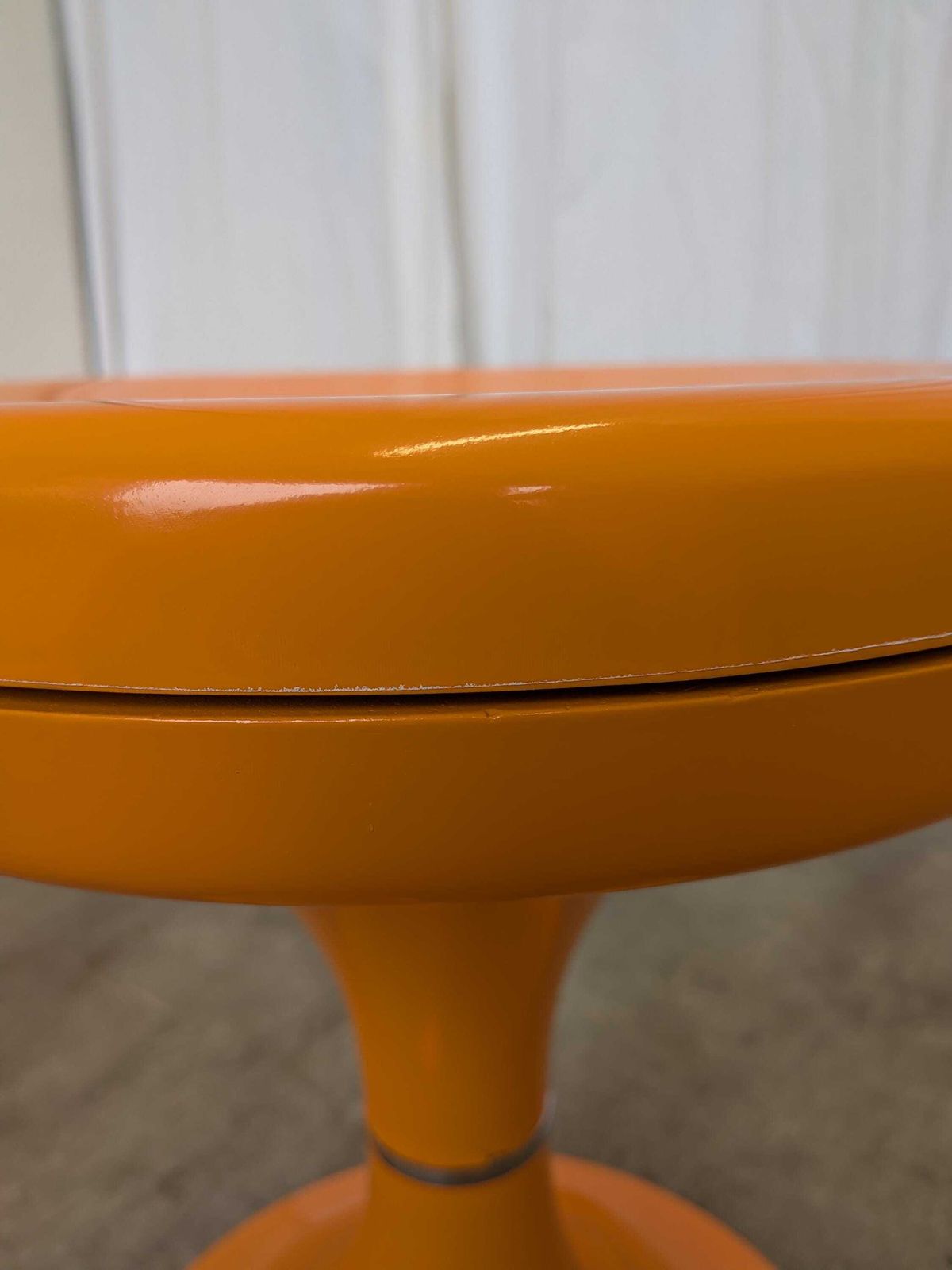 Orange Vintage Mushroom Stool “Jurček” By Meblo, 1960s – Space Age Retro photo for sale