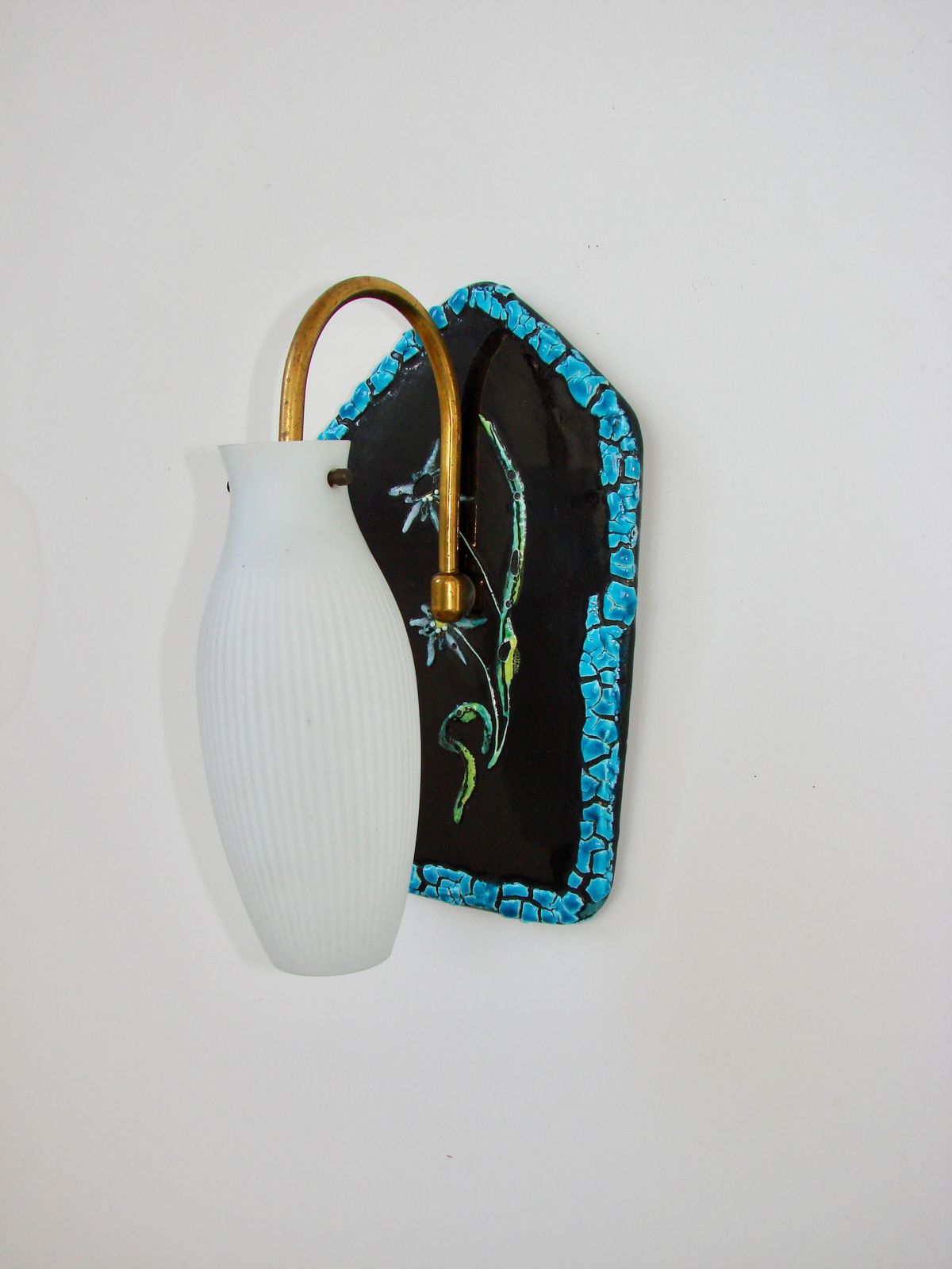 Wall Lamp From The 1960s, Made Of Ceramic. Good Condition, 1xe14. photo for sale