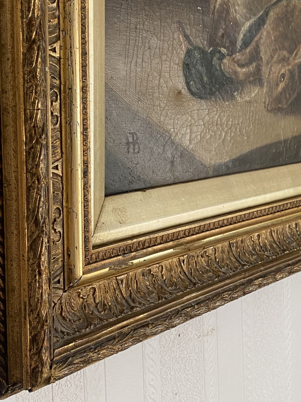Antique Oil Painting Europe 1800s photo Art