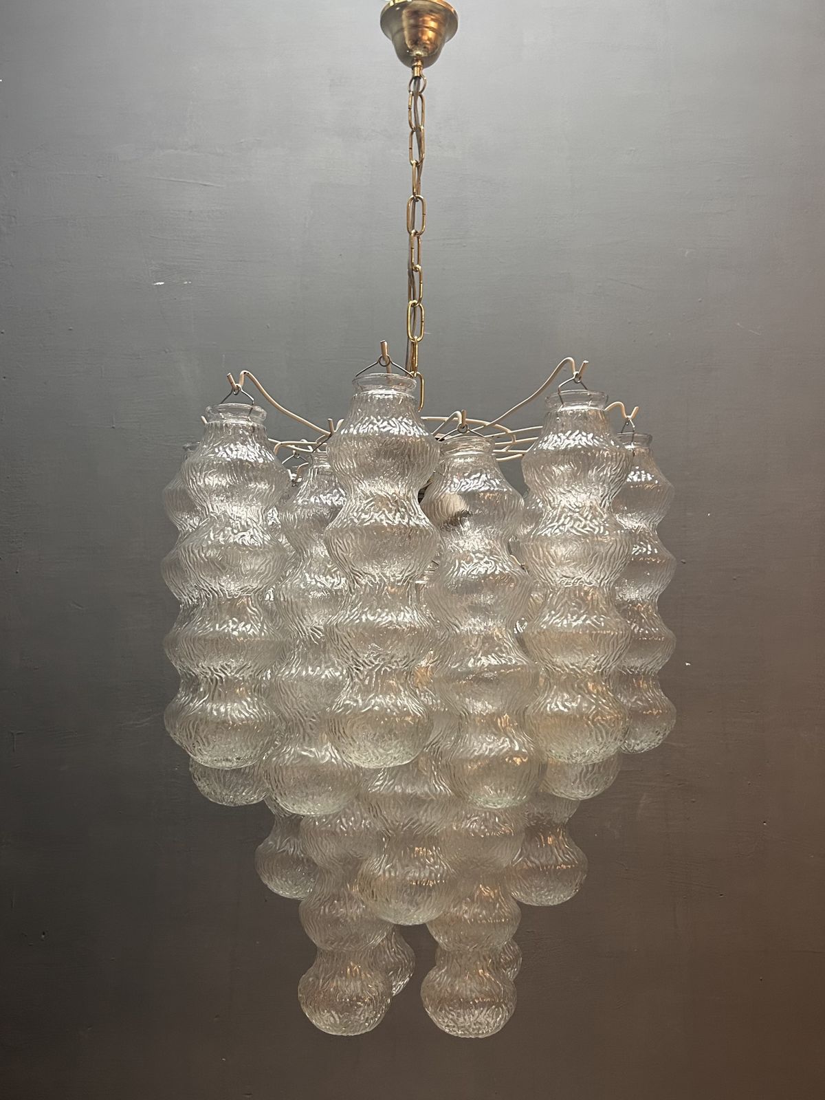 Murano Glass Bubble Chandeliers, Italy, 1980s – Set Of 2 photo for sale