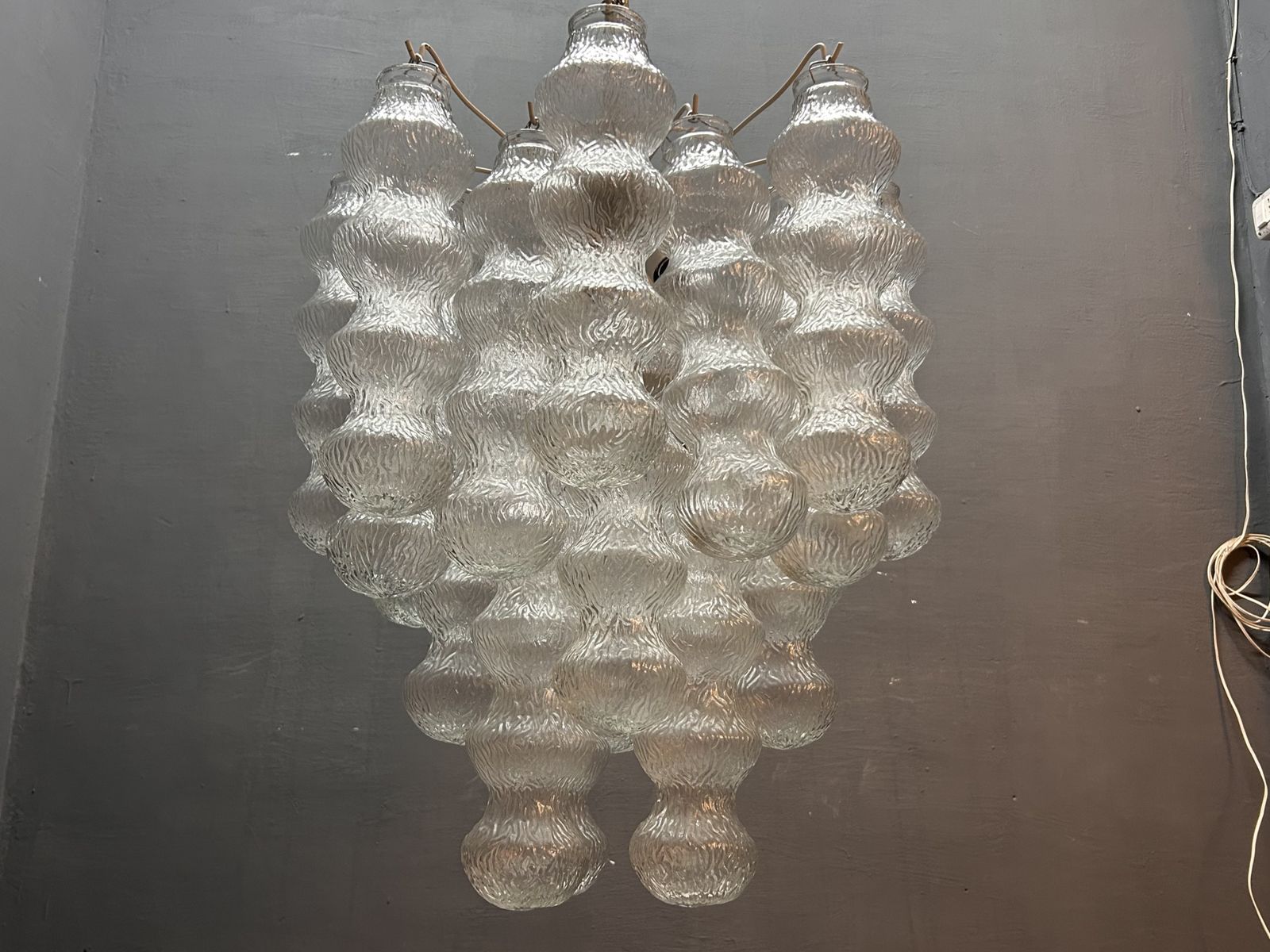 Murano Glass Bubble Chandeliers, Italy, 1980s – Set Of 2 photo Lighting