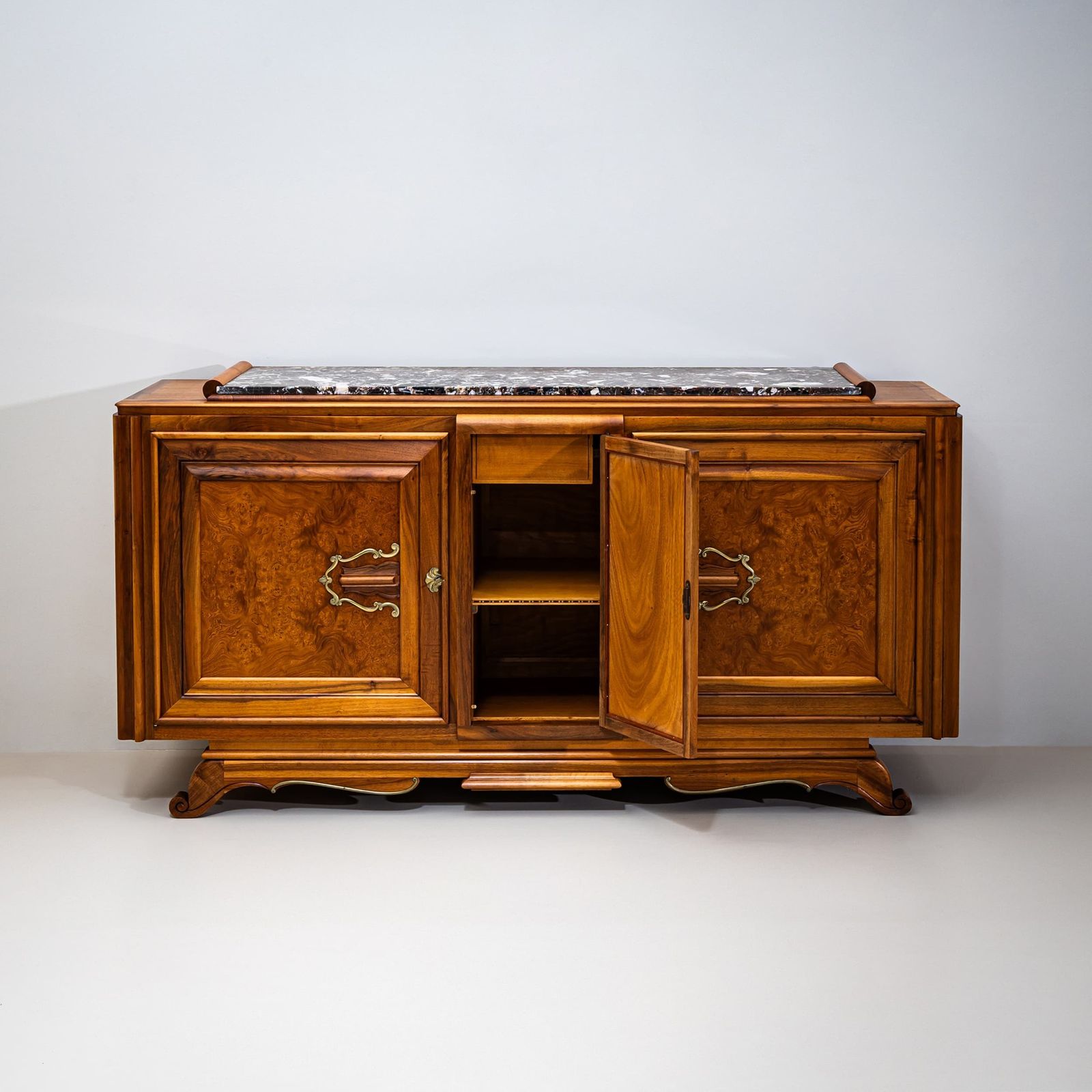 photo vinterior Art Deco Sideboard With Marble Top, France, 1930s
