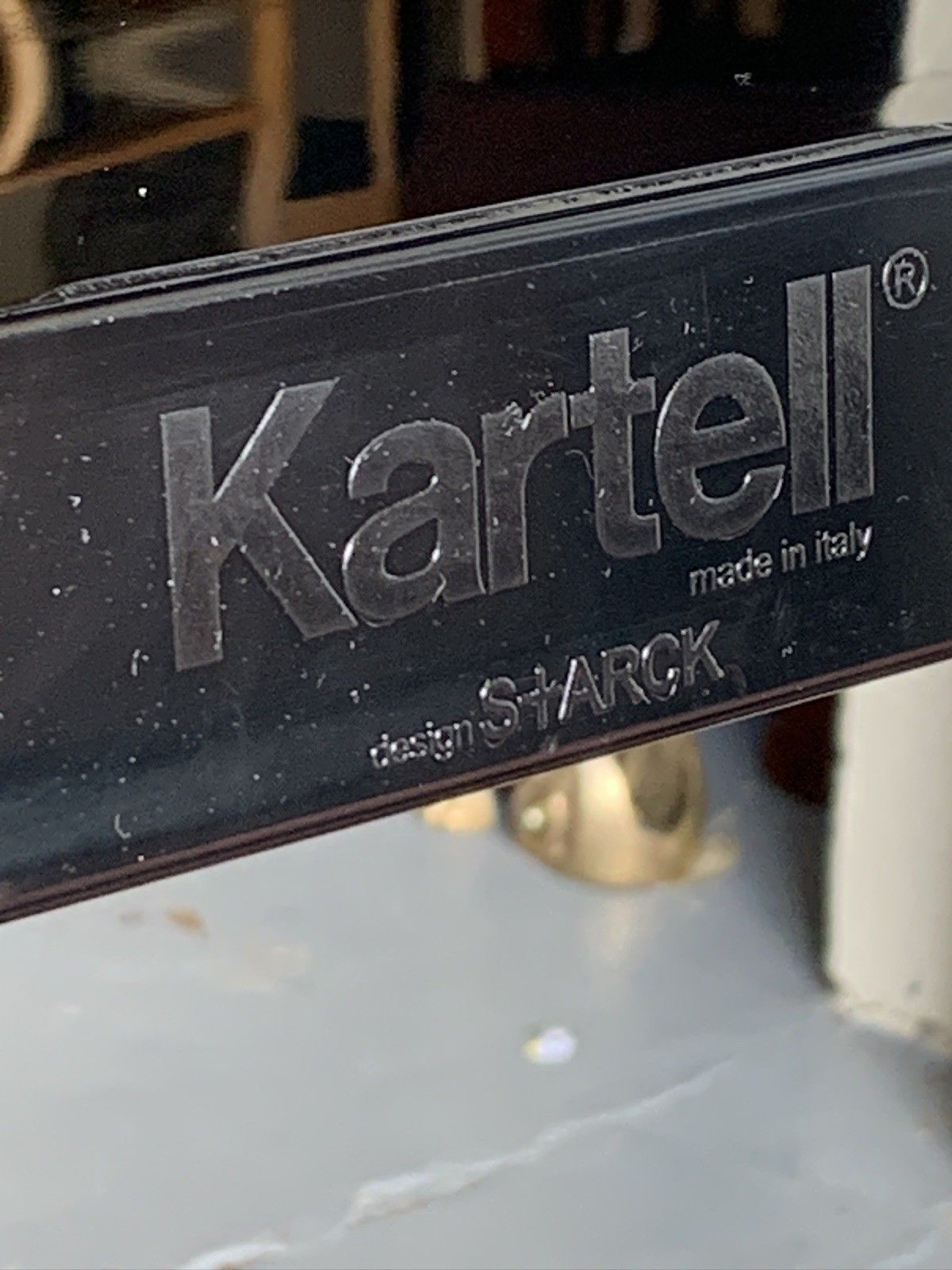 621.0 Pair Of Philippe Starck –Kartell ‘One More’ Counter Stools (65cm)  Glossy Black photo