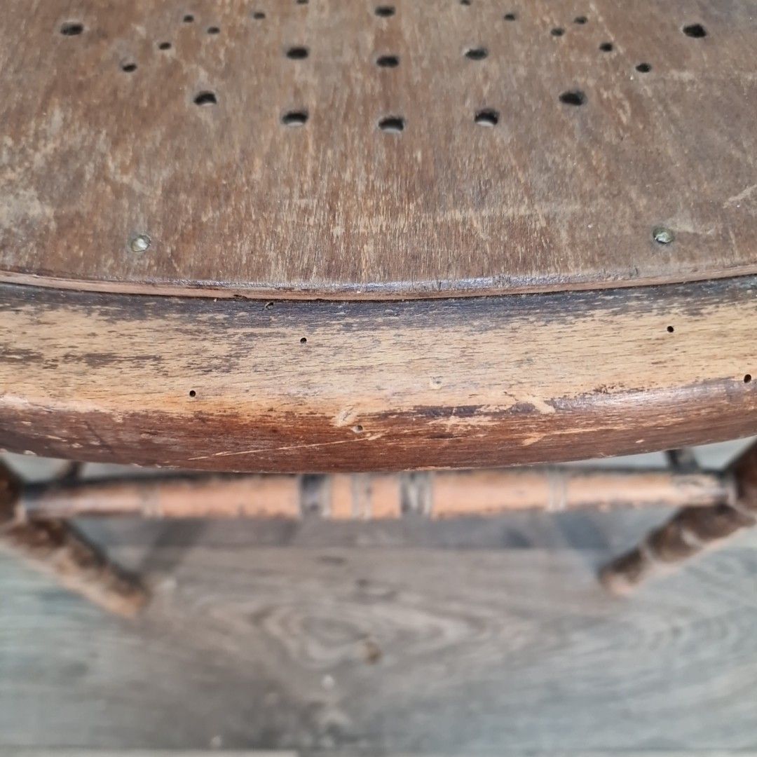 Antique Spindle Back Chair Wooden Bedroom Occasional Seat Victorian Edwardian photo 72.0