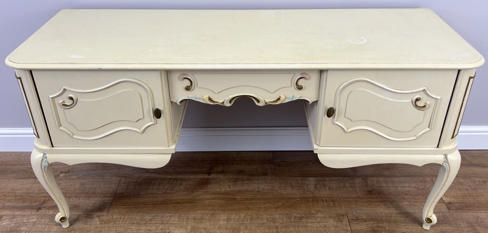 Sideboard Vintage French Shabby Chic Louis Style Carved Storage Cabinet Lot 4835