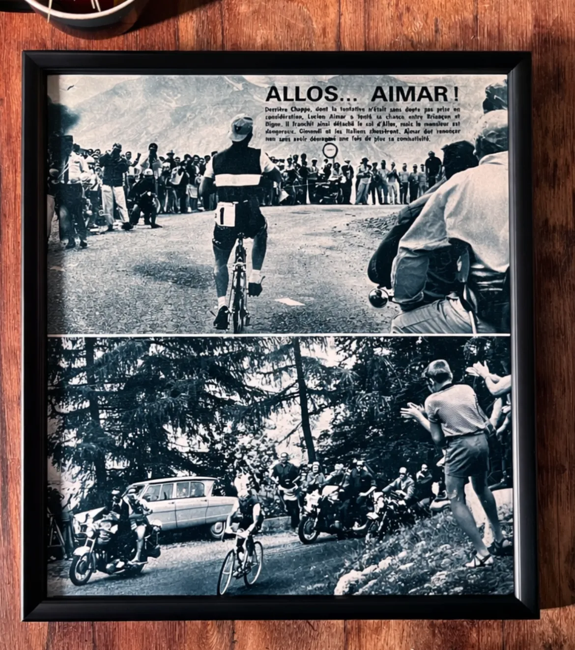 Vintage Cycling Print Lucien Aimar