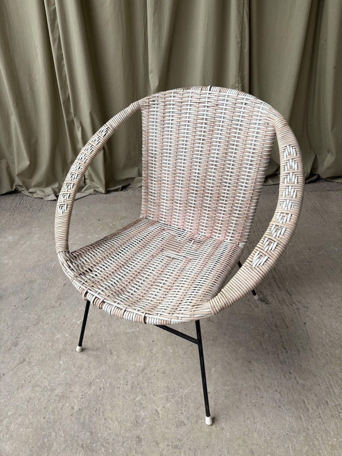 Vtg Mid Century Satellite Egg Chair Retro Italian Style R1085 photo vinterior
