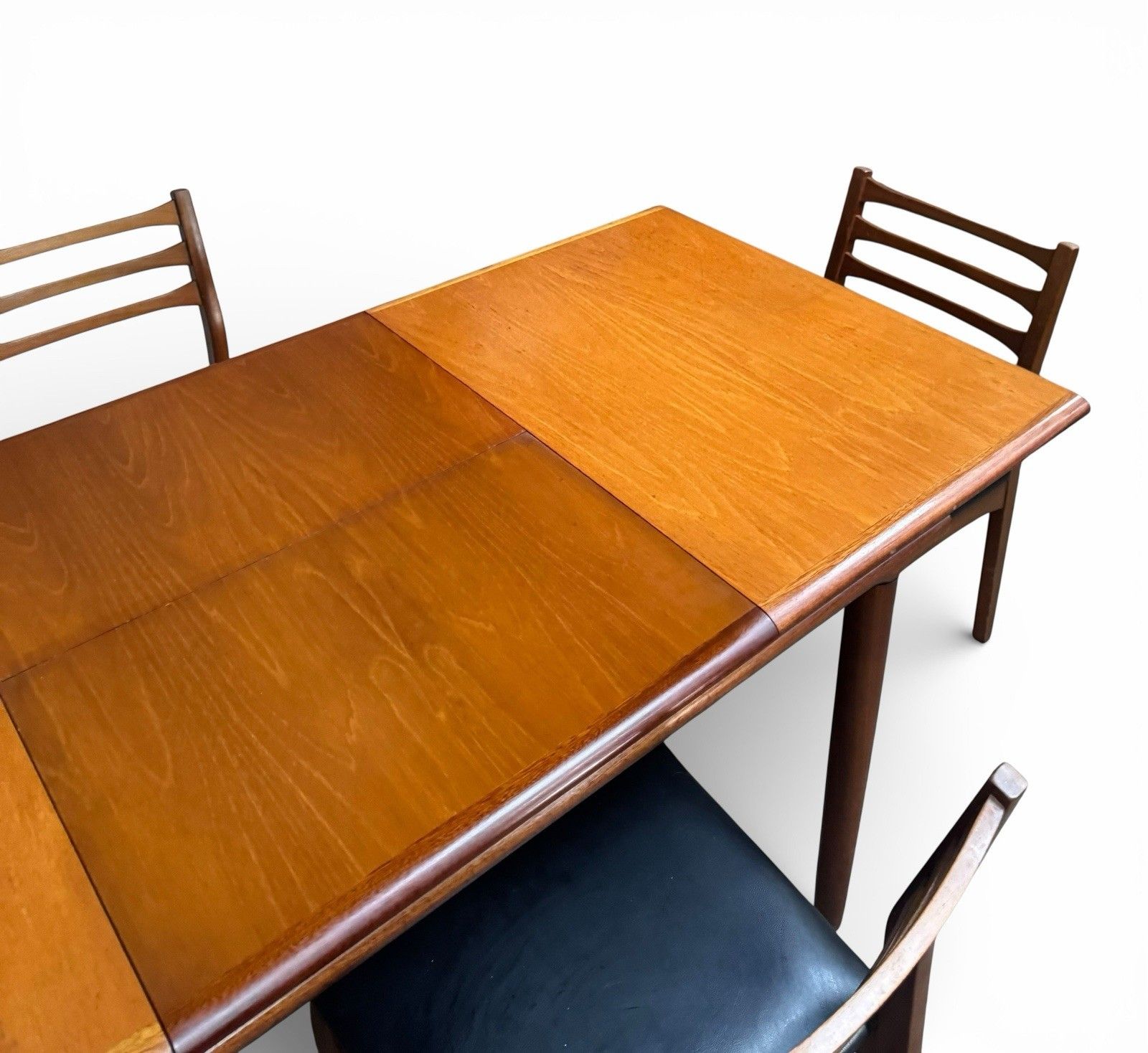 photo vintage White And Newton Teak And Afomosia Dining Table And Four Chairs Retro C1960s