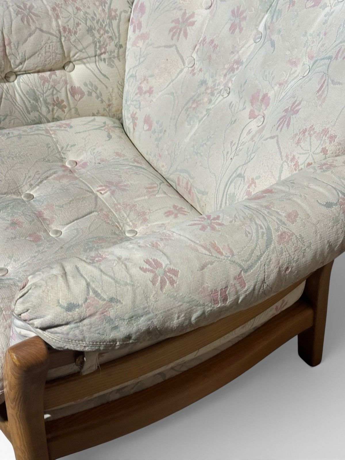 photo furniture Ercol Golden Dawn Saville Armchair Solid Elm And Beech Beech Mid Century C1970s