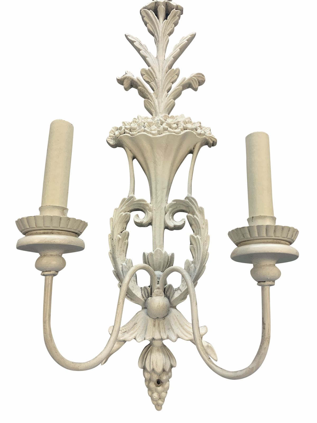 A Pair Of Large French Carved & Gessoed Wall Lights photo furniture
