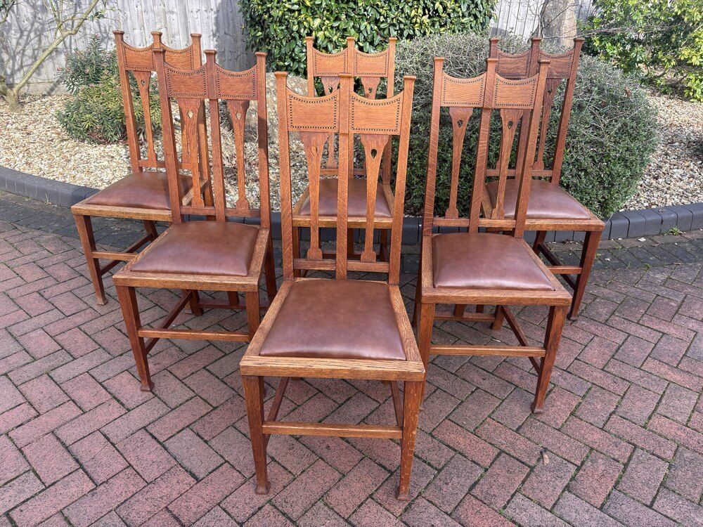 G.M. Ellwood Set Of Six Oak Dining Chairs photo Furniture