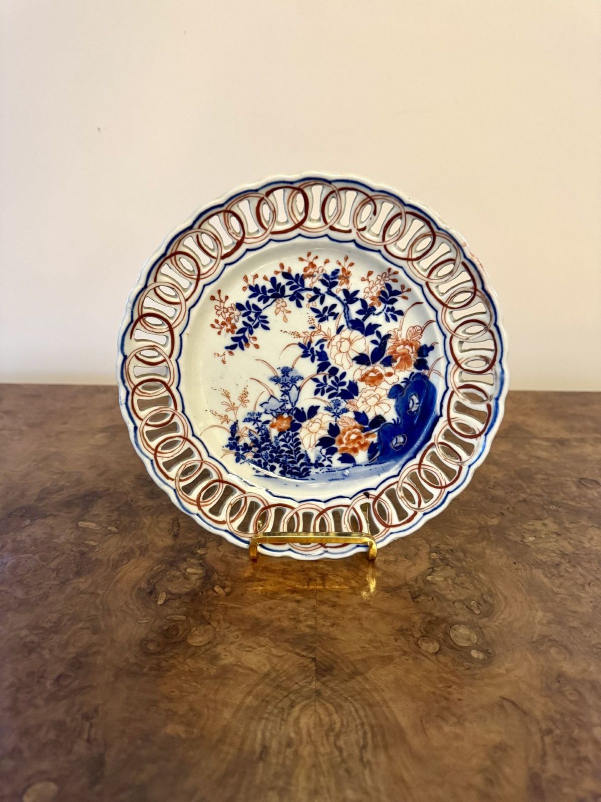 Quality Near Pair Of Antique Japanese Imari Plates photo Home Decor