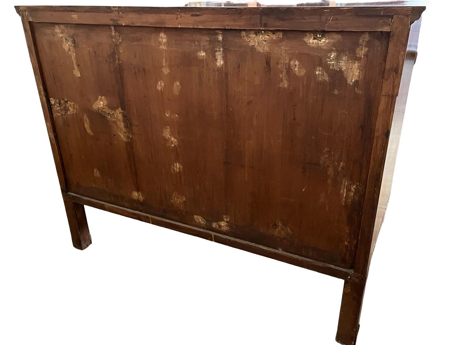 Italian Walnut Empire Chest Of Drawers / Commode With Book Matched Veneer photo vinterior